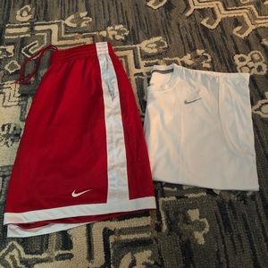 Men’s Nike shorts and dry fit top